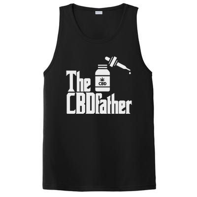 Funny Fathers Day The CBDfather CBD Hemp Oil Dad Gift PosiCharge Competitor Tank