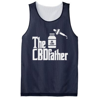 Funny Fathers Day The CBDfather CBD Hemp Oil Dad Gift Mesh Reversible Basketball Jersey Tank