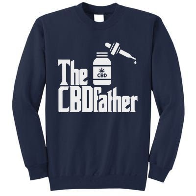 Funny Fathers Day The CBDfather CBD Hemp Oil Dad Gift Tall Sweatshirt