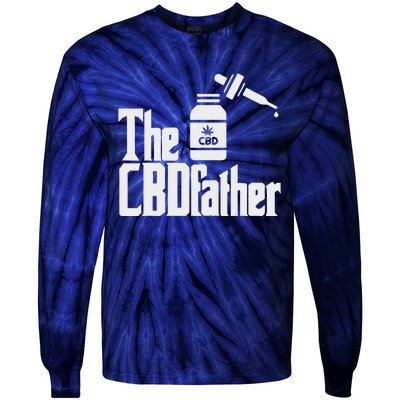 Funny Fathers Day The CBDfather CBD Hemp Oil Dad Gift Tie-Dye Long Sleeve Shirt