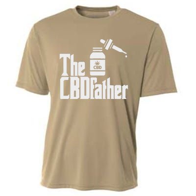 Funny Fathers Day The CBDfather CBD Hemp Oil Dad Gift Cooling Performance Crew T-Shirt