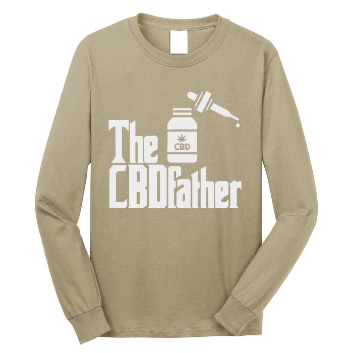 Funny Fathers Day The CBDfather CBD Hemp Oil Dad Gift Long Sleeve Shirt