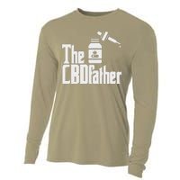 Funny Fathers Day The CBDfather CBD Hemp Oil Dad Gift Cooling Performance Long Sleeve Crew