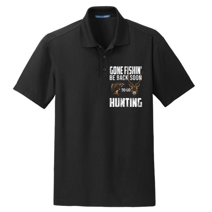 Funny Fish Deer Hunter Gag Gift Dry Zone Grid Polo