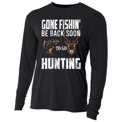 Funny Fish Deer Hunter Gag Gift Cooling Performance Long Sleeve Crew