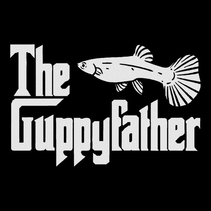 Funny Fathers Day The Guppy Father Fish Aquarium Pet Dad Flat Bill Trucker Hat