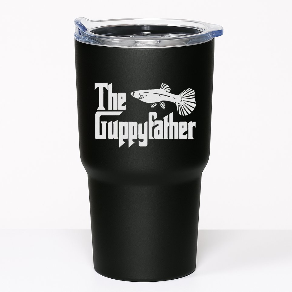 Funny Fathers Day The Guppy Father Fish Aquarium Pet Dad Tumbler