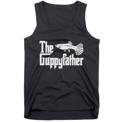 Funny Fathers Day The Guppy Father Fish Aquarium Pet Dad Tank Top