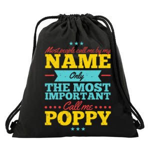 Funny Fathers Day For Poppy Men From Daughter & Son Drawstring Bag