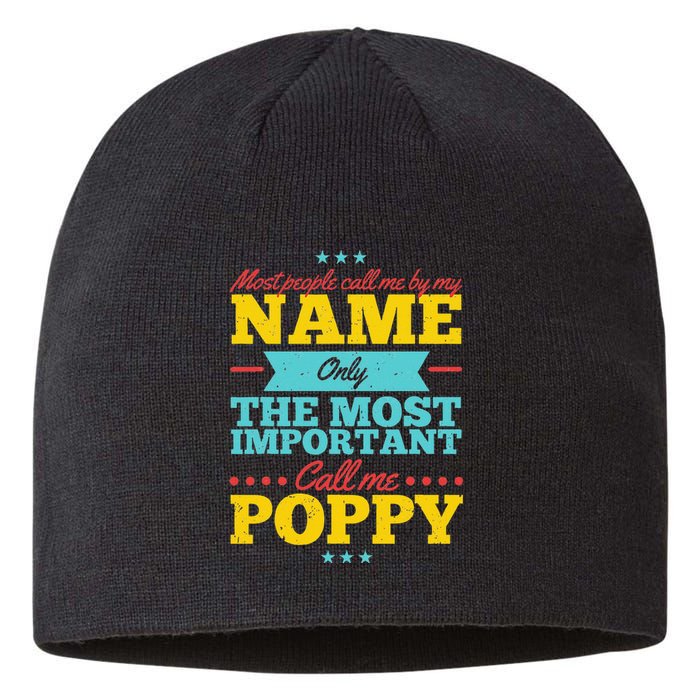 Funny Fathers Day For Poppy Men From Daughter & Son Sustainable Beanie