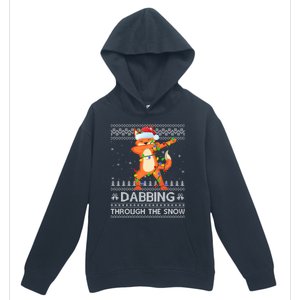 Funny Fox Dabbing Through The Snow Ugly Fox Christmas Gift Urban Pullover Hoodie