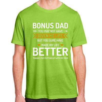 Funny Fathers Day Bonus Dad Gifts From Daughter Son Wife Adult ChromaSoft Performance T-Shirt