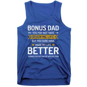 Funny Fathers Day Bonus Dad Gifts From Daughter Son Wife Tank Top