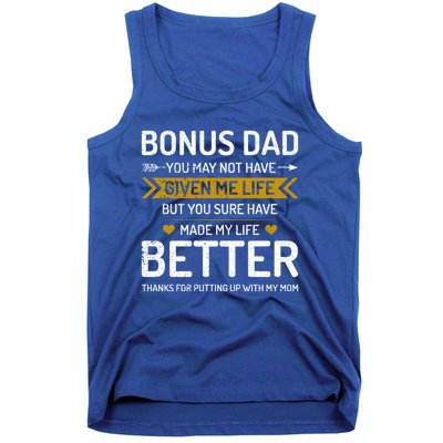 Funny Fathers Day Bonus Dad Gifts From Daughter Son Wife Tank Top