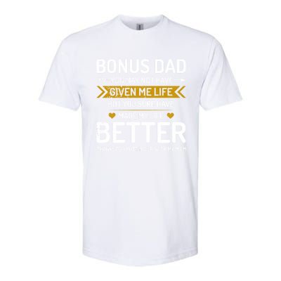 Funny Fathers Day Bonus Dad Gifts From Daughter Son Wife Softstyle CVC T-Shirt