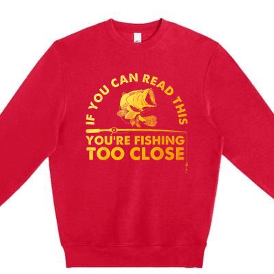 Funny Fishing Design For Bass Fishing Lover Premium Crewneck Sweatshirt