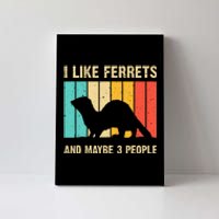 Funny Ferret Design For Men Women Ferret Lover Introvert Canvas