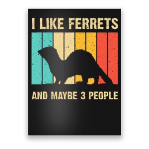 Funny Ferret Design For Men Women Ferret Lover Introvert Poster