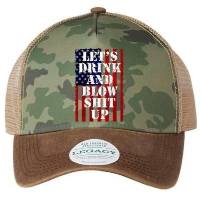 Funny Fireworks Day Drinking Legacy Tie Dye Trucker Hat