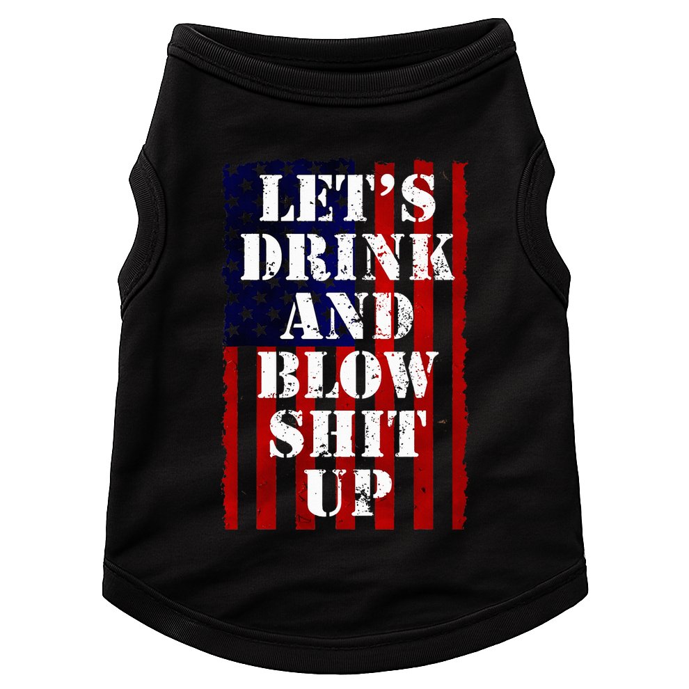 Funny Fireworks Day Drinking Doggie Tank