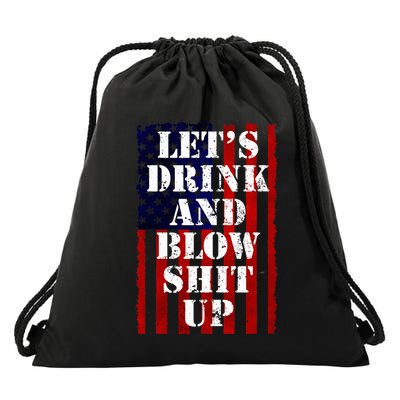 Funny Fireworks Day Drinking Drawstring Bag