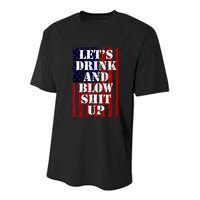 Funny Fireworks Day Drinking Youth Performance Sprint T-Shirt