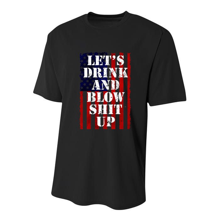 Funny Fireworks Day Drinking Youth Performance Sprint T-Shirt