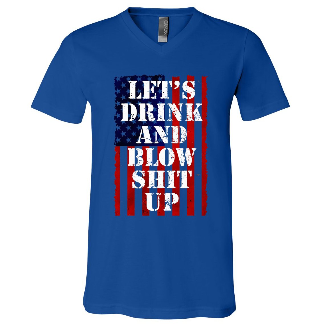 Funny Fireworks Day Drinking V-Neck T-Shirt