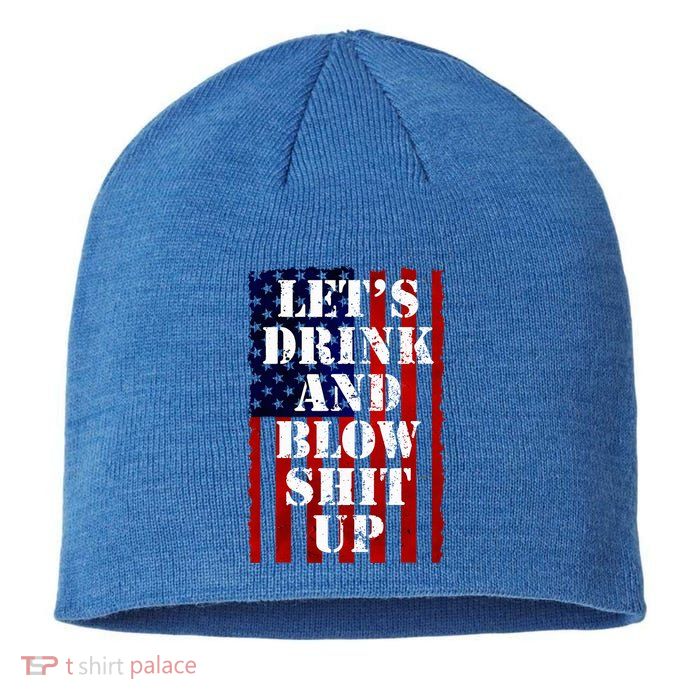 Funny Fireworks Day Drinking Sustainable Beanie