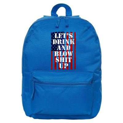 Funny Fireworks Day Drinking 16 in Basic Backpack