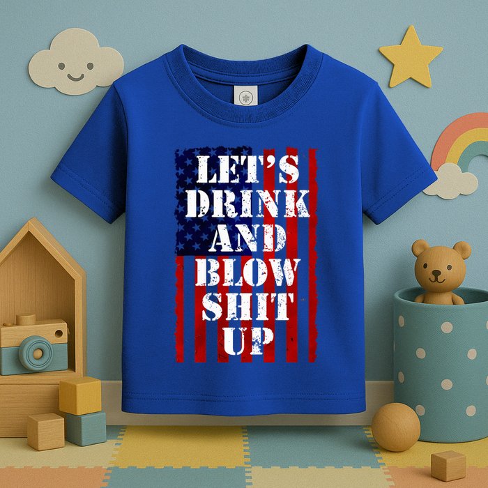 Funny Fireworks Day Drinking Toddler T-Shirt