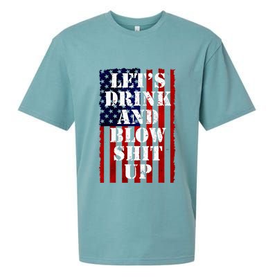 Funny Fireworks Day Drinking Sueded Cloud Jersey T-Shirt