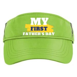 First Fathers Day Tee First Time Dad Father Gift Adult Drive Performance Visor