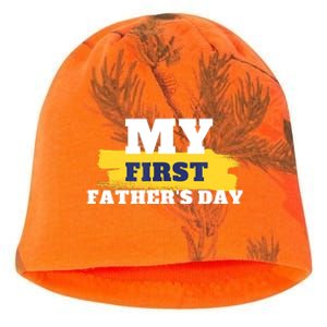 First Fathers Day Tee First Time Dad Father Gift Kati - Camo Knit Beanie