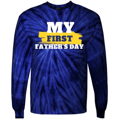 First Fathers Day Tee First Time Dad Father Gift Tie-Dye Long Sleeve Shirt