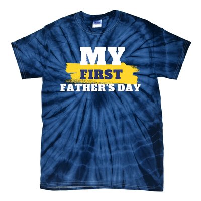 First Fathers Day Tee First Time Dad Father Gift Tie-Dye T-Shirt