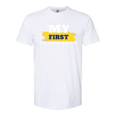 First Fathers Day Tee First Time Dad Father Gift Softstyle CVC T-Shirt