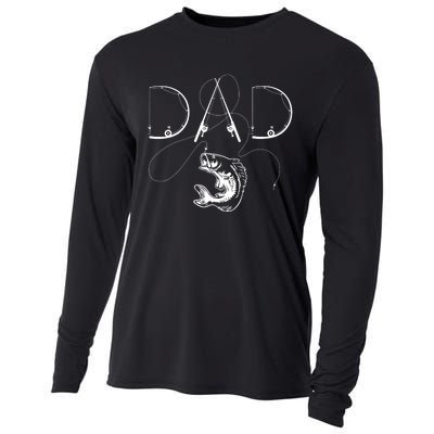 Funny Fisherman Dad Fishing Enthusiast Fish Lover Daddy Father Gift Cooling Performance Long Sleeve Crew