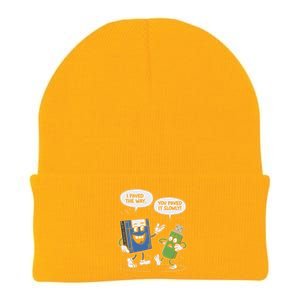 Funny Floppy Disk Vs. Usb Flash Drive Cartoon Design Knit Cap Winter Beanie