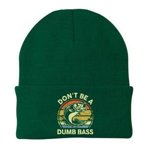 Funny Fishing Dont Be Dumb Bass Fly Fish Dad Gift Papa Knit Cap Winter Beanie