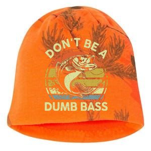 Funny Fishing Dont Be Dumb Bass Fly Fish Dad Gift Papa Kati - Camo Knit Beanie