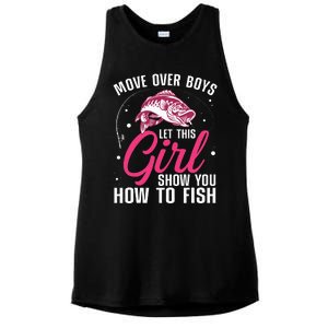 Funny Fishing Design For Fisherman Fishing Lover Ladies PosiCharge Tri-Blend Wicking Tank