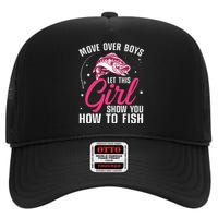 Funny Fishing Design For Fisherman Fishing Lover High Crown Mesh Back Trucker Hat