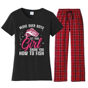 Funny Fishing Design For Fisherman Fishing Lover Women's Flannel Pajama Set