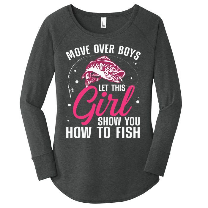 Funny Fishing Design For Fisherman Fishing Lover Women's Perfect Tri Tunic Long Sleeve Shirt