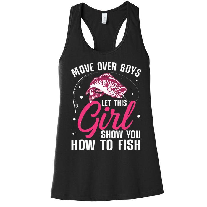 Funny Fishing Design For Fisherman Fishing Lover Women's Racerback Tank