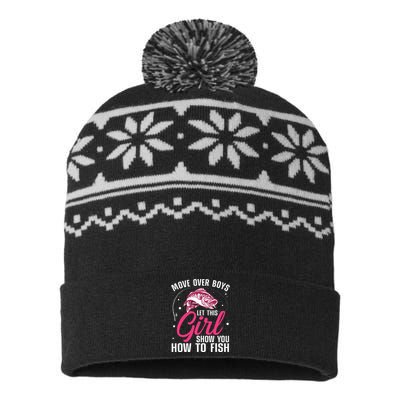 Funny Fishing Design For Fisherman Fishing Lover USA-Made Snowflake Beanie