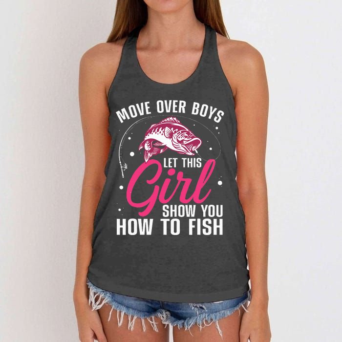 Funny Fishing Design For Fisherman Fishing Lover Women's Knotted Racerback Tank