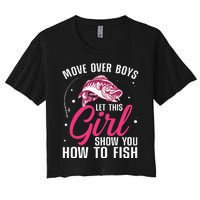 Funny Fishing Design For Fisherman Fishing Lover Women's Crop Top Tee