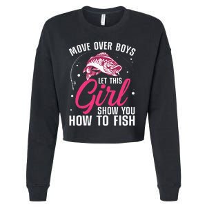 Funny Fishing Design For Fisherman Fishing Lover Cropped Pullover Crew